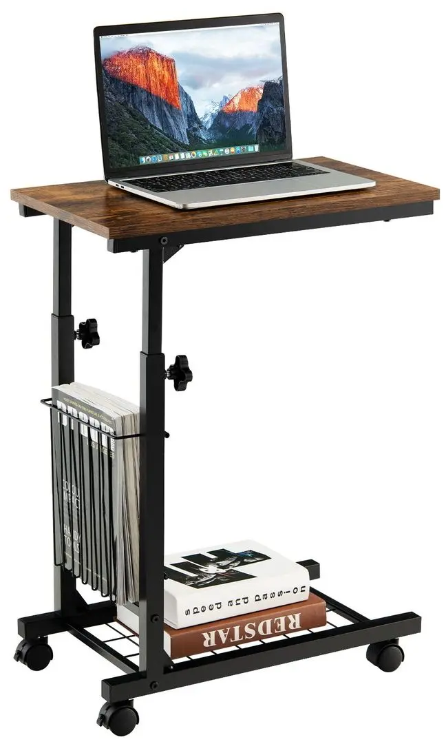 Masa pentru laptop Costway JV10488BN (Black/Rustic Brown)