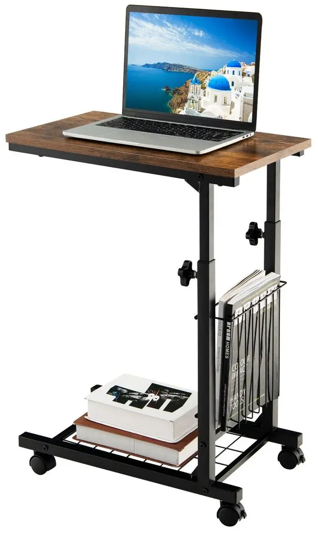 Masa pentru laptop Costway JV10488BN (Black/Rustic Brown)