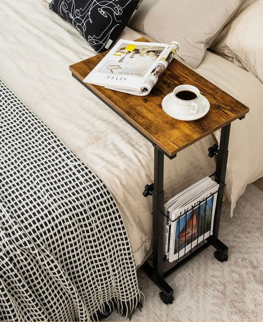 Masa pentru laptop Costway JV10488BN (Black/Rustic Brown)