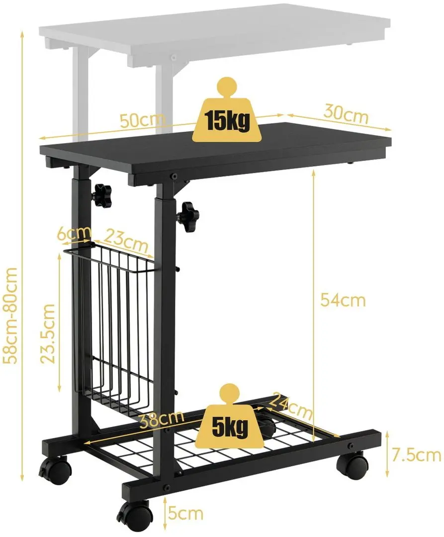Masa pentru laptop Costway JV10488DK (Black)
