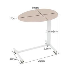 Masa pentru laptop Costway JV11346PK (Beige/White) Thumb