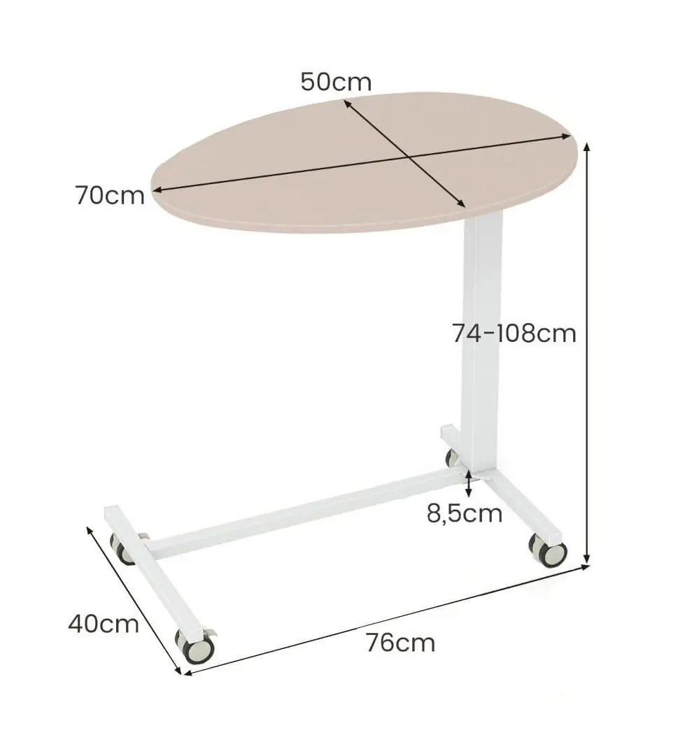 Masa pentru laptop Costway JV11346PK (Beige/White)