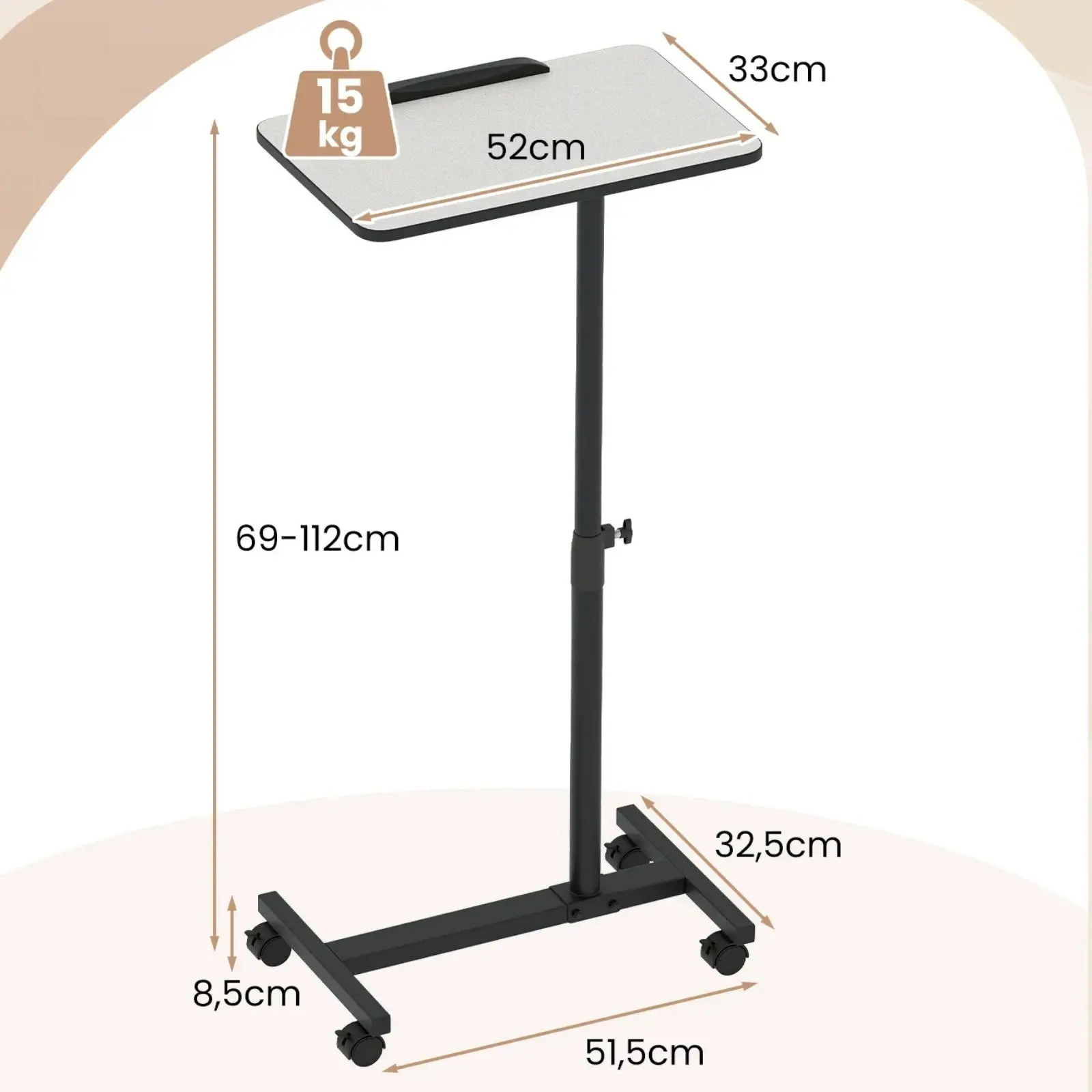 Стол для ноутбука Costway JV12759GR (Grey) - 3