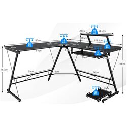 Стол компьютерный Costway CB10190BK (Black) Thumb