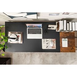 Masa pentru calculator Costway CB10417DK (Black/Rustic Brown) Thumb