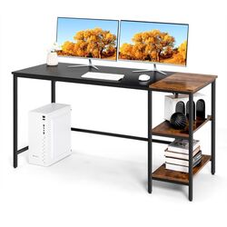 Masa pentru calculator Costway CB10417DK (Black/Rustic Brown) Thumb