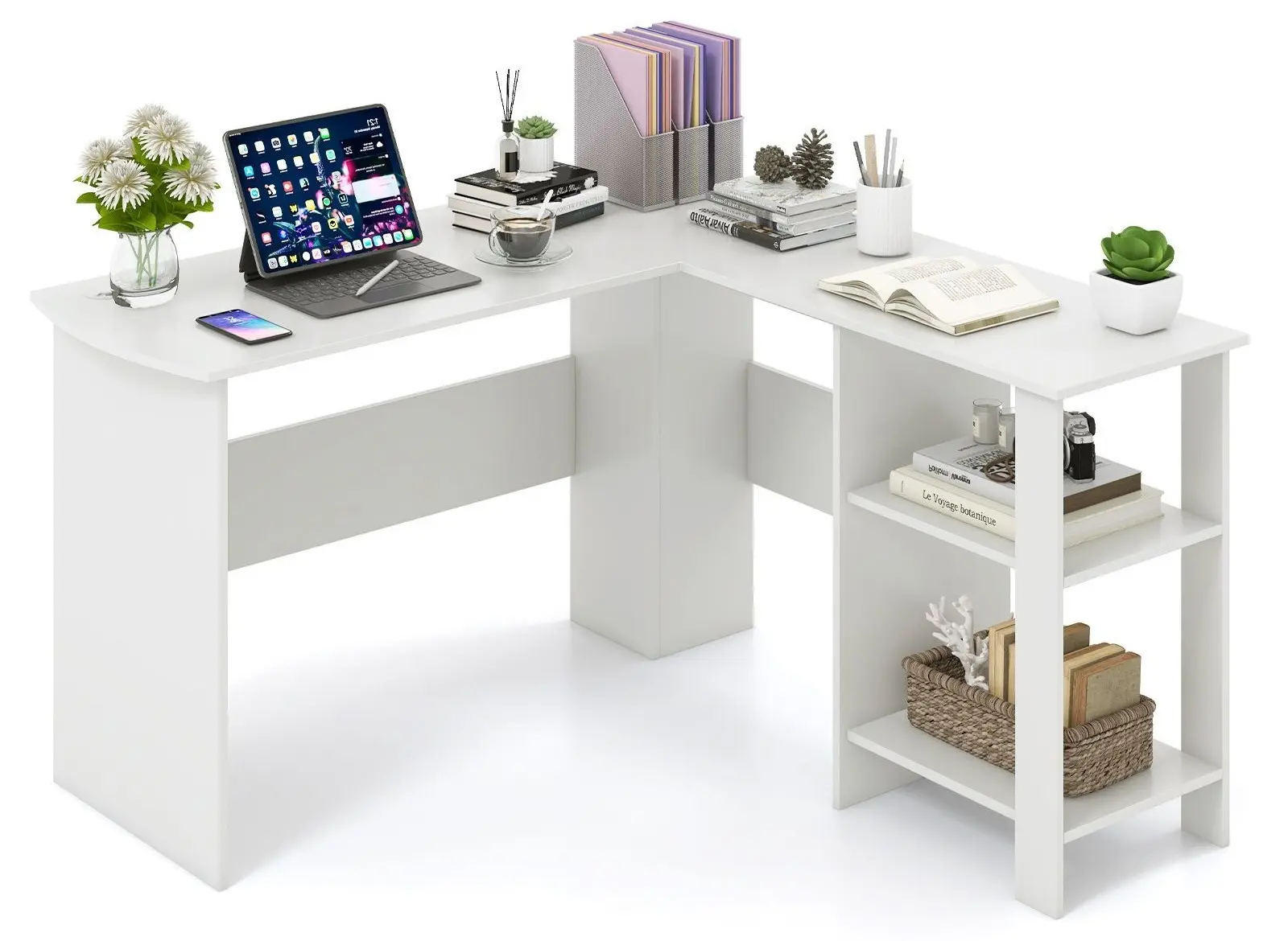 Masa pentru calculator Costway CB10461WH (White)