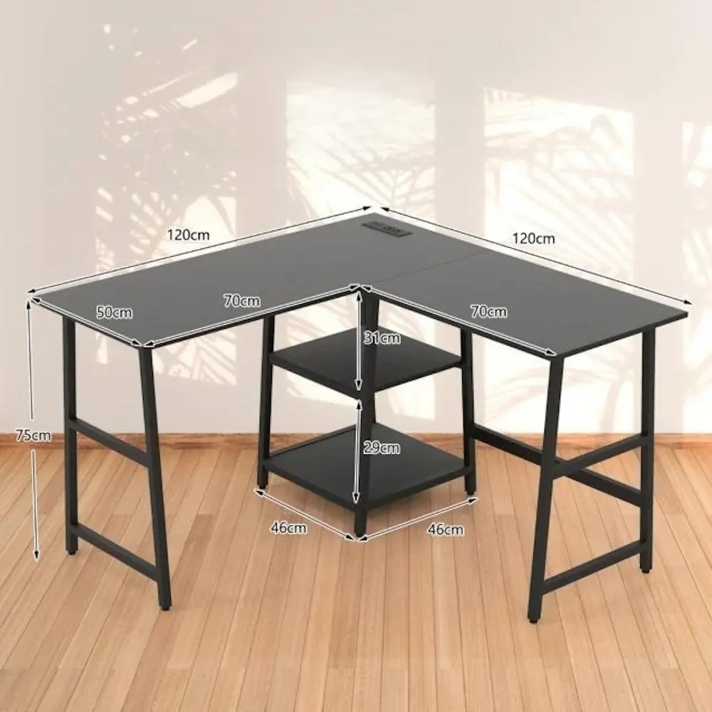 Masa pentru calculator Costway CB10470DE-DK (Black)