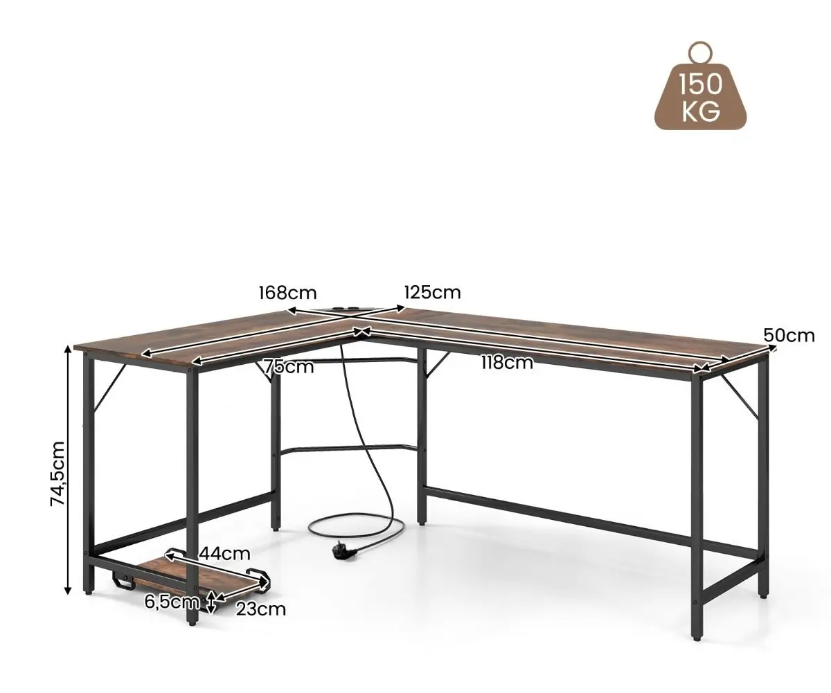 Masa de calculator Costway CB10477DE-CF (Brown)