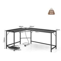 Masa de calculator Costway CB10477DE-DK (Black) Thumb