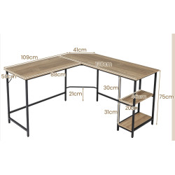 Masa de calculator Costway CB10490NA (Natural) Thumb