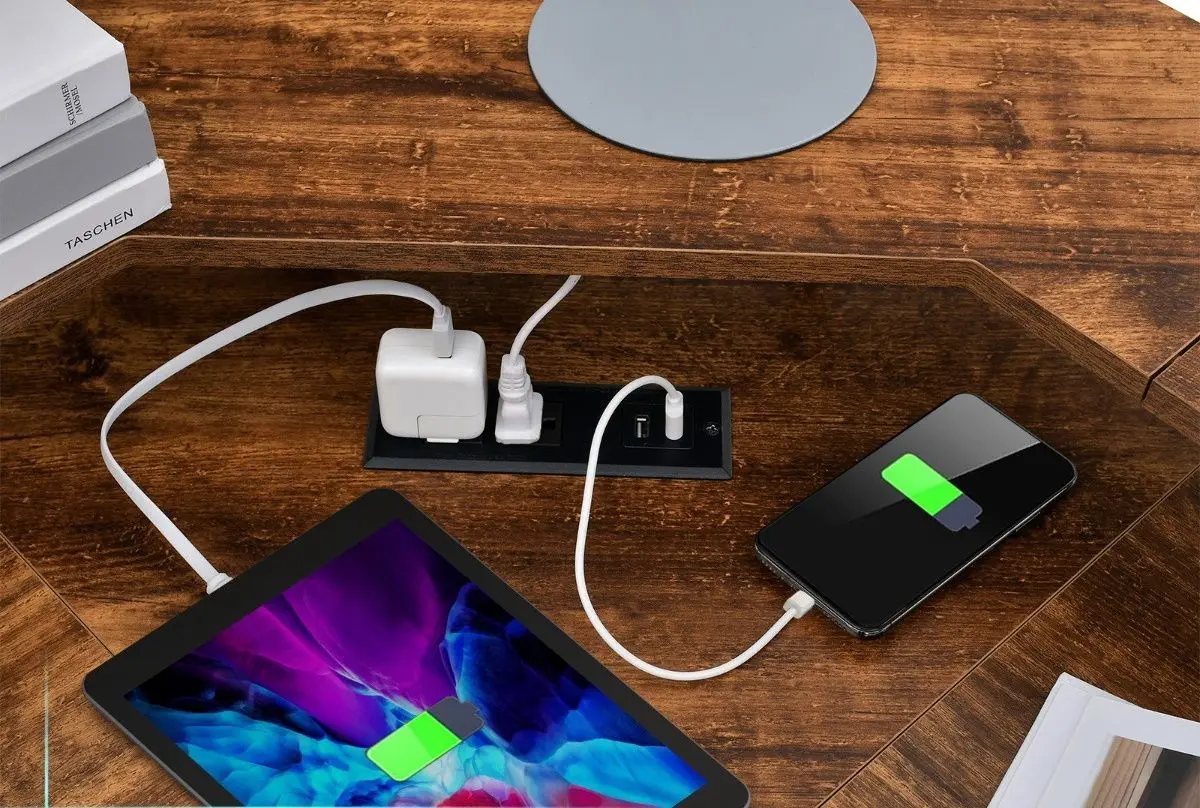 Masa de calculator Costway CB10515DE-CF (Rustic Brown)