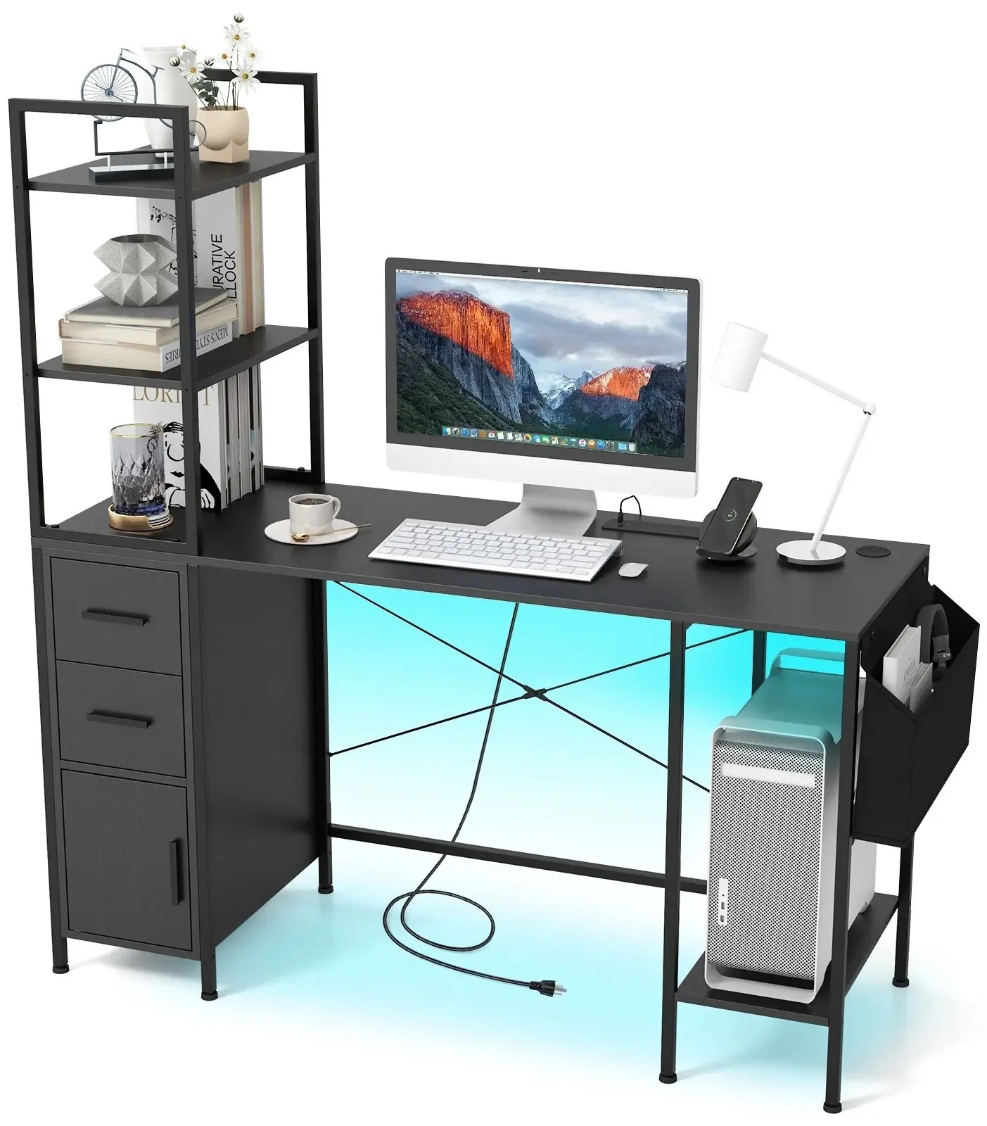 Masa pentru calculator Costway CB10593DE-DK+ (Black)