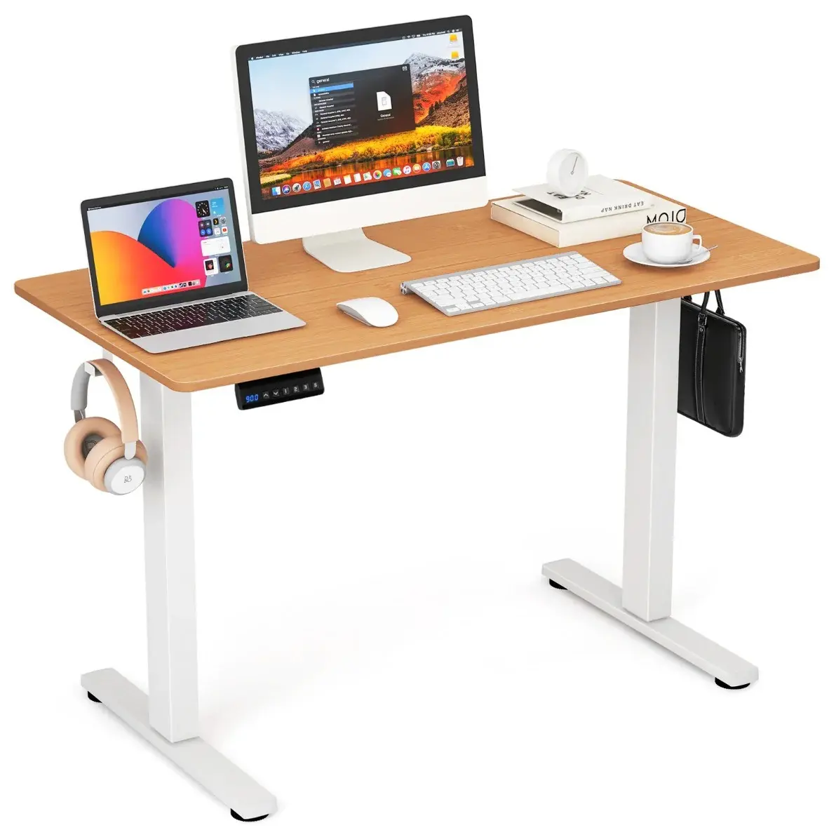 Стол компьютерный Costway CB10607DE-NA (Natural/White) - 2