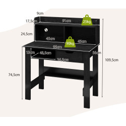 Masa pentru calculator Costway CB10698DE-DK (Black) Thumb