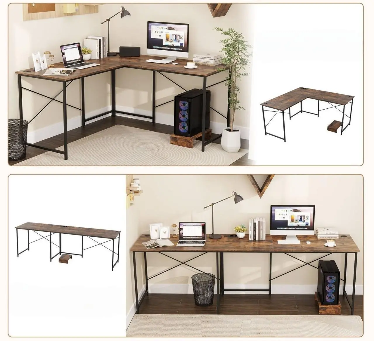 Masa de calculator Costway CB10791DE-CF (Brown)