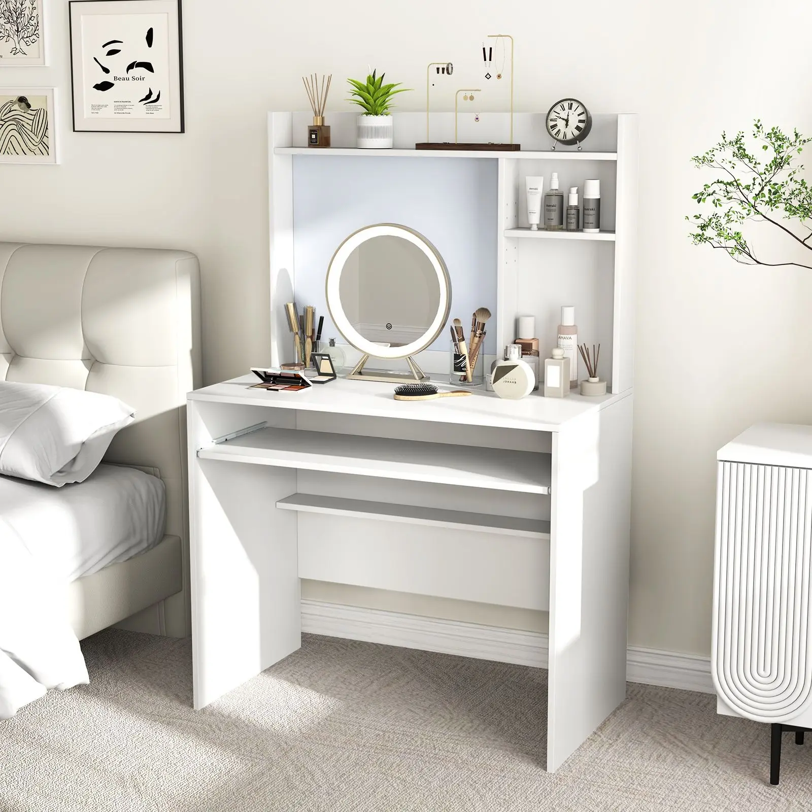 Masa de calculator Costway CB10810WH (White) - 3