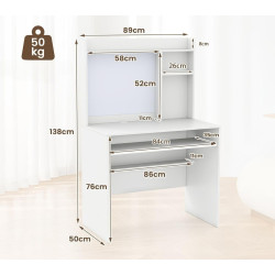 Masa de calculator Costway CB10810WH (White) Thumb