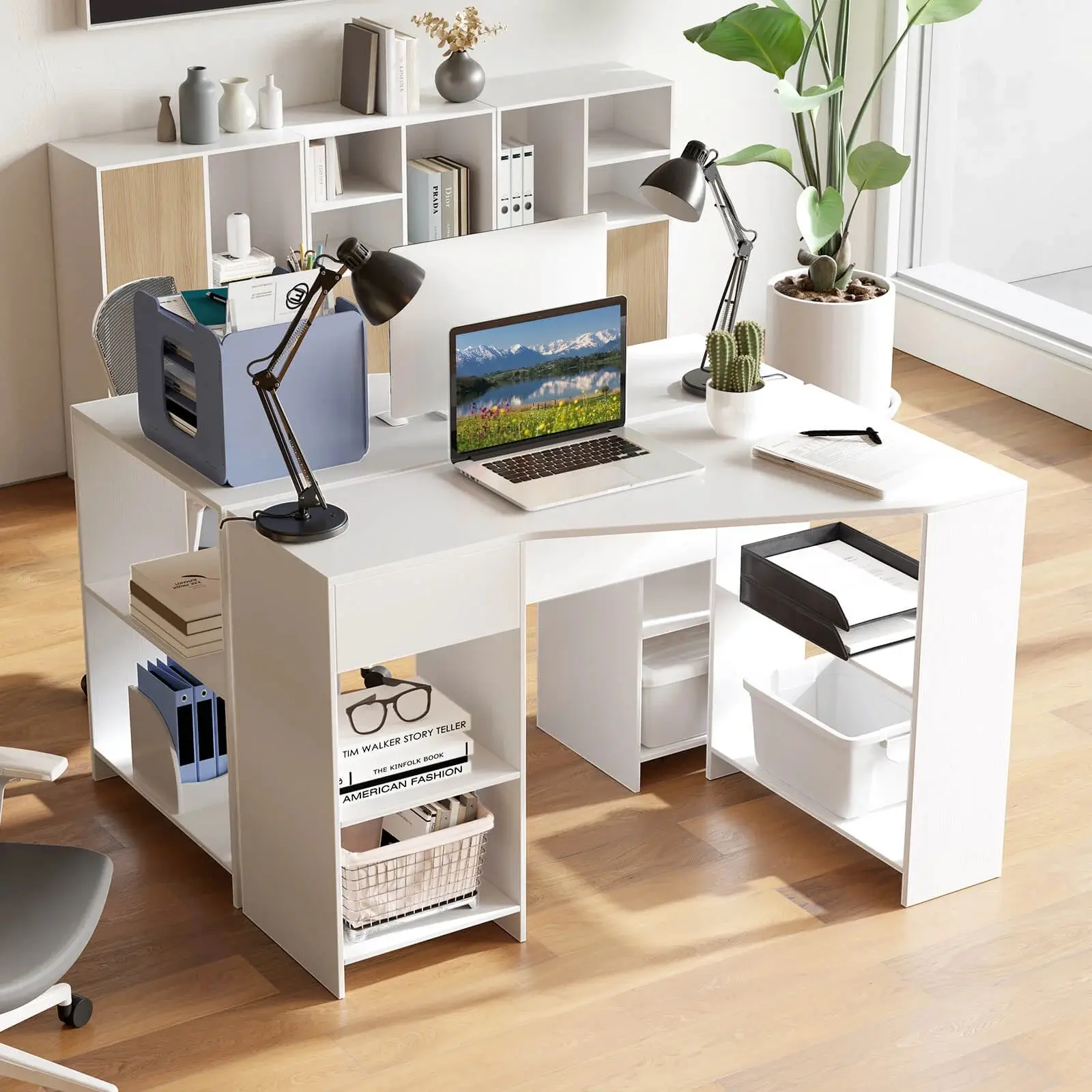 Masa pentru calculator Costway CB10842WH (White)