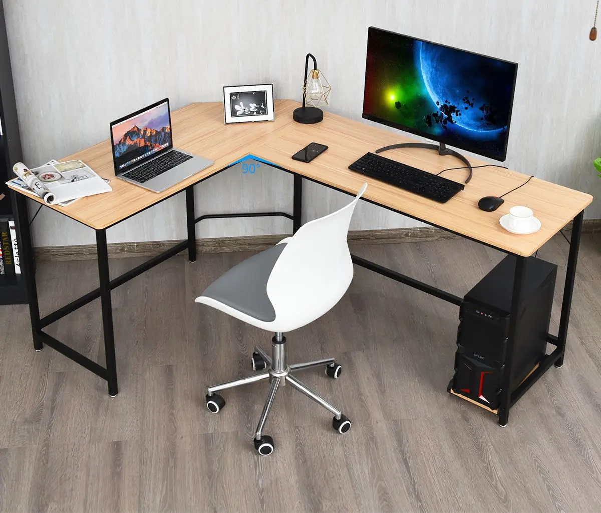 Masa de calculator Costway HW61782NA (Natural)