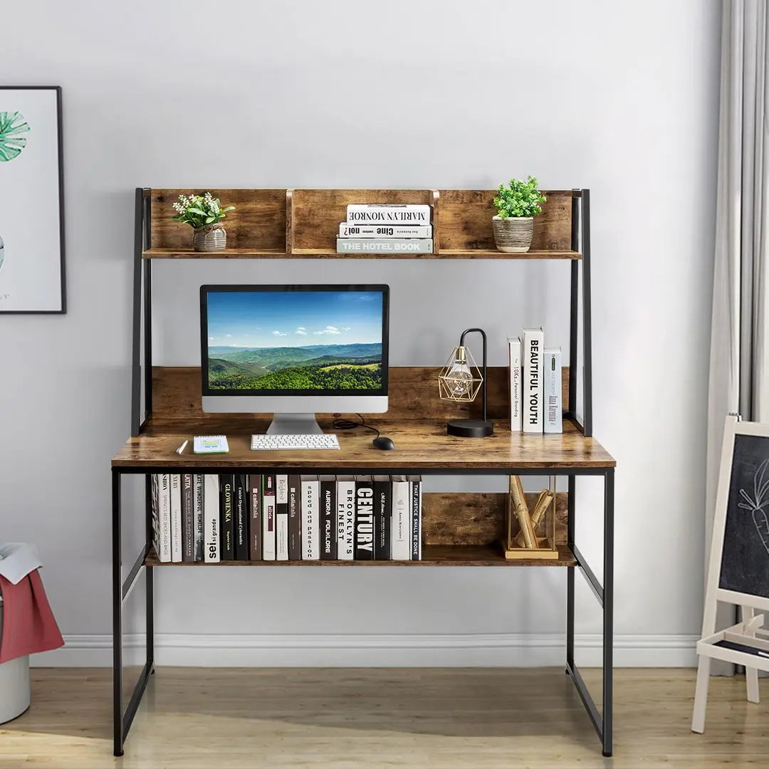 Masa de calculator Costway HW65967TN (Rustic Brown)