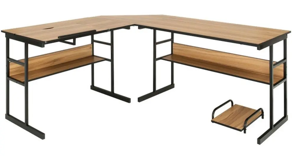 Masa de calculator Costway HW66803WT (Walnut)