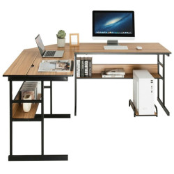 Masa de calculator Costway HW66803WT (Walnut) Thumb