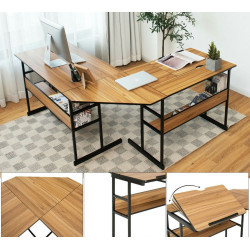 Masa de calculator Costway HW66803WT (Walnut) Thumb