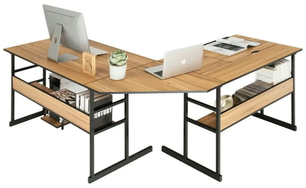 Masa de calculator Costway HW66803WT (Walnut)