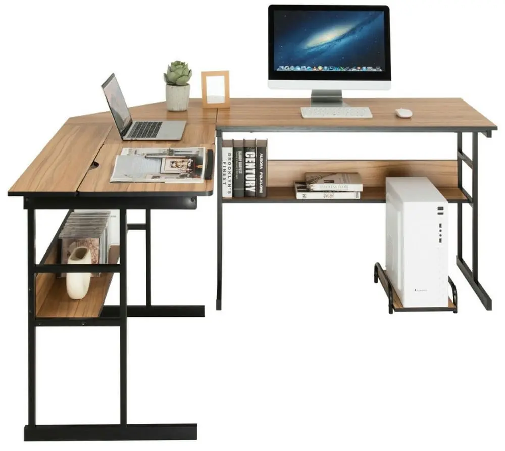 Masa de calculator Costway HW66803WT (Walnut)