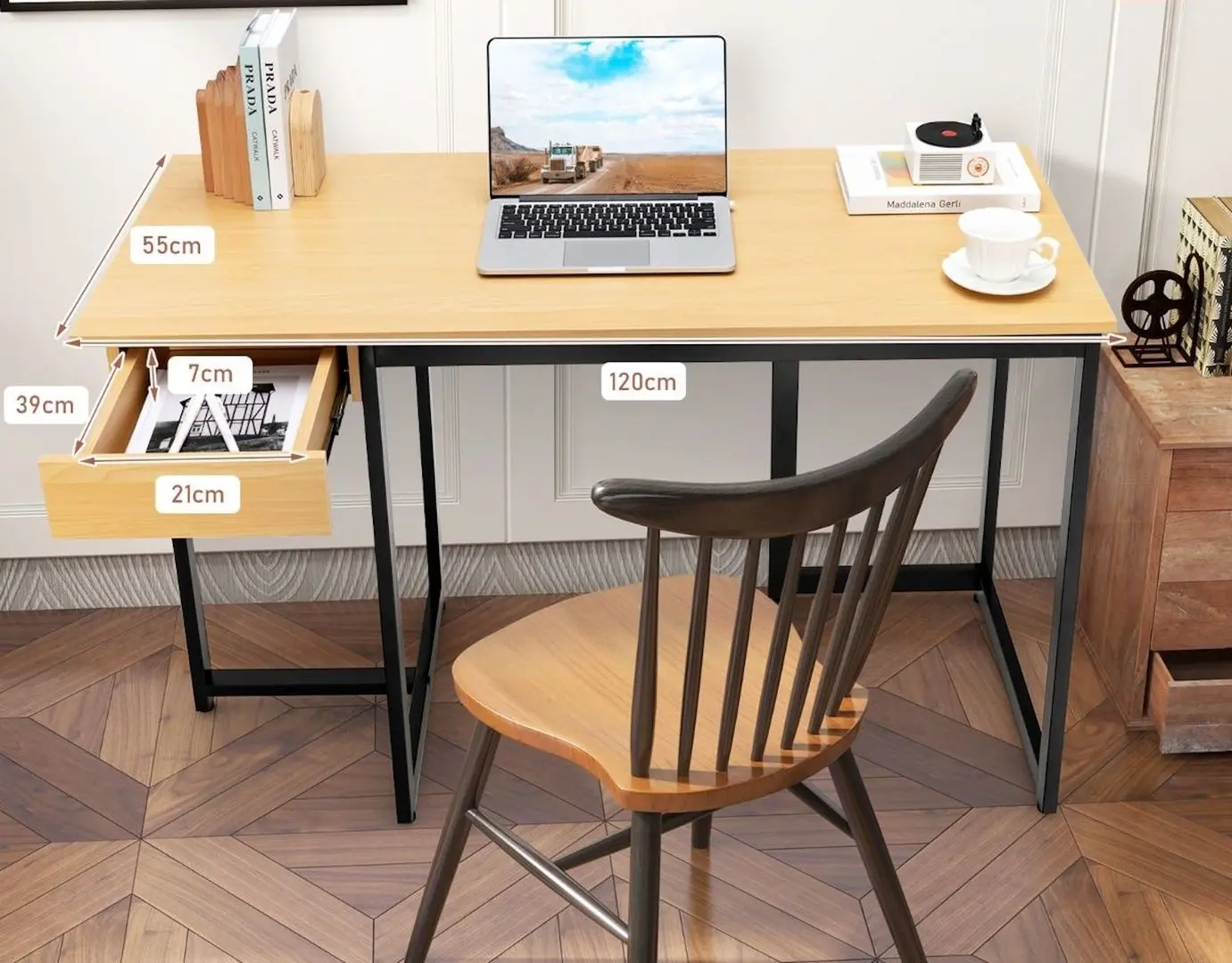 Masa pentru calculator Costway HW67259NA (Natural)