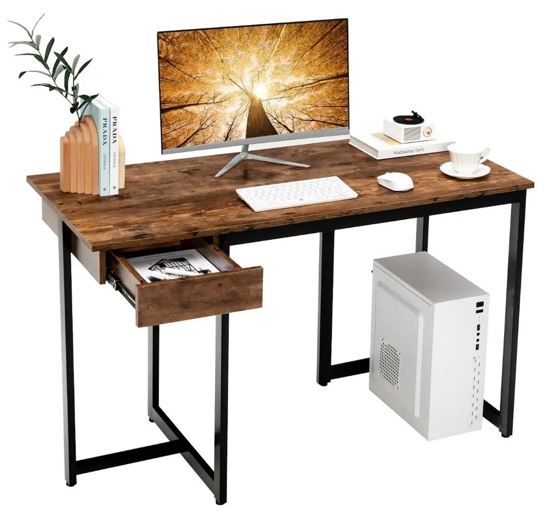 Стол компьютерный Costway HW67259CF (Rustic Brown)