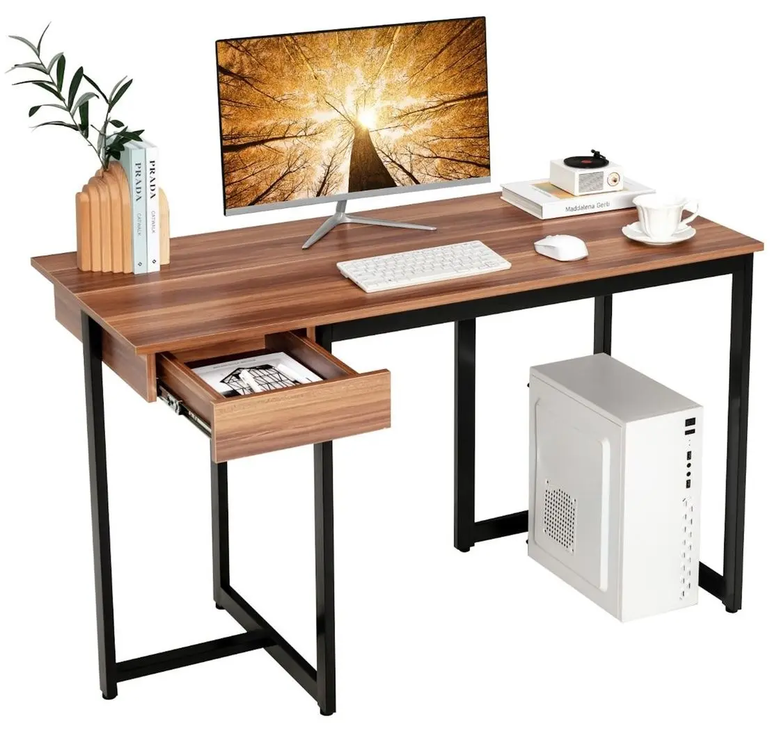 Стол компьютерный Costway HW67259WT (Walnut)