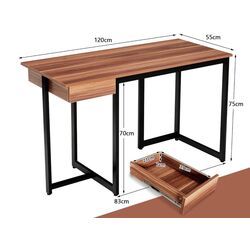 Стол компьютерный Costway HW67259WT (Walnut) Thumb