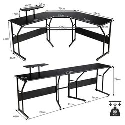 Masa de calculator Costway JV10155DK (Black) Thumb