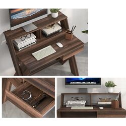 Стол компьютерный Costway JV10759WN (Walnut) Thumb