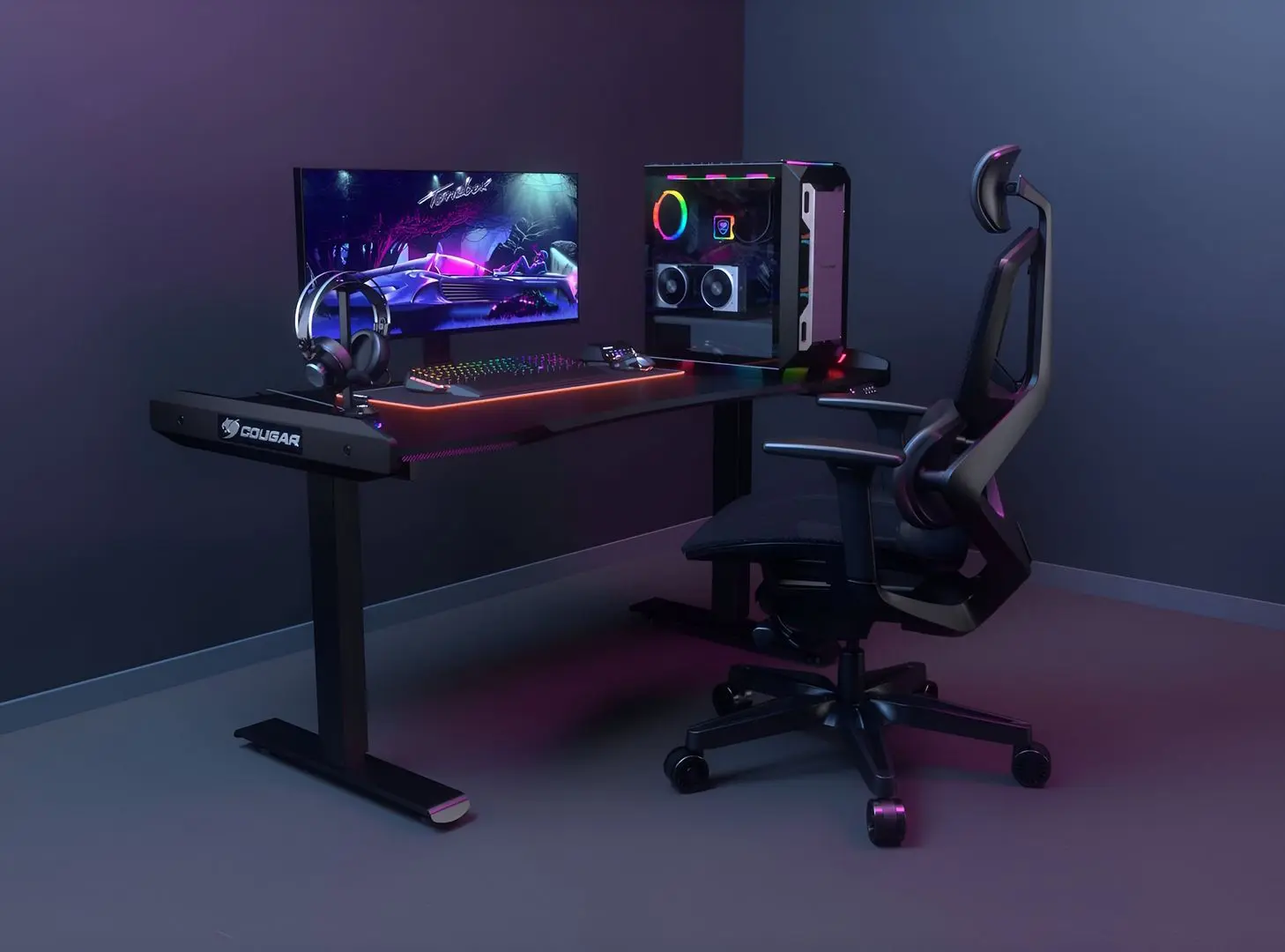 Masă de calculator gaming Cougar E-Mars (Black) - 9