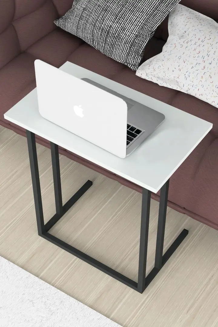 Masa de calculator Bofigo Metal (White/Black)