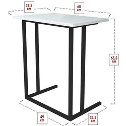 Masa de calculator Bofigo Metal (White/Black) Thumb