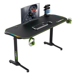 Игровой компьютерный стол GameMax D140 Carbon RGB 159х60 (Black) Thumb