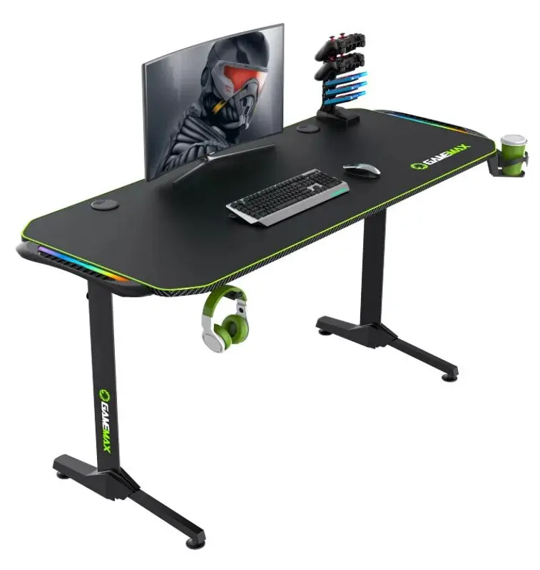 Игровой компьютерный стол GameMax D140 Carbon RGB 159х60 (Black) - 3