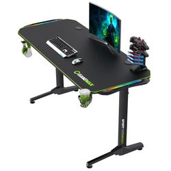 Игровой компьютерный стол GameMax D140 Carbon RGB 159х60 (Black) Thumb