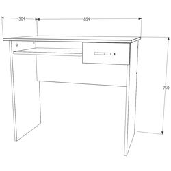 Стол компьютерный Haaus Carp 1Я (Sonoma Oak) Thumb