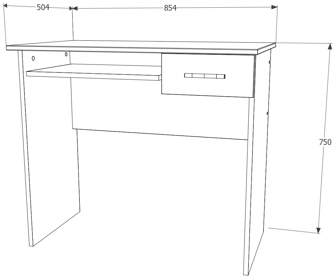 Стол компьютерный Haaus Carp 1Я (Sonoma Oak)