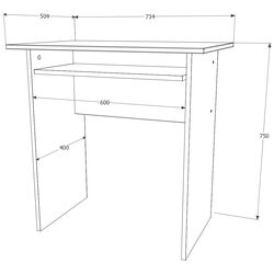 Masa pentru calculator Haaus Kinder (Sonoma Oak) Thumb