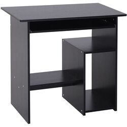 Masa de calculator Homcom 836-092BK 80x45x75 cm (Black) Thumb