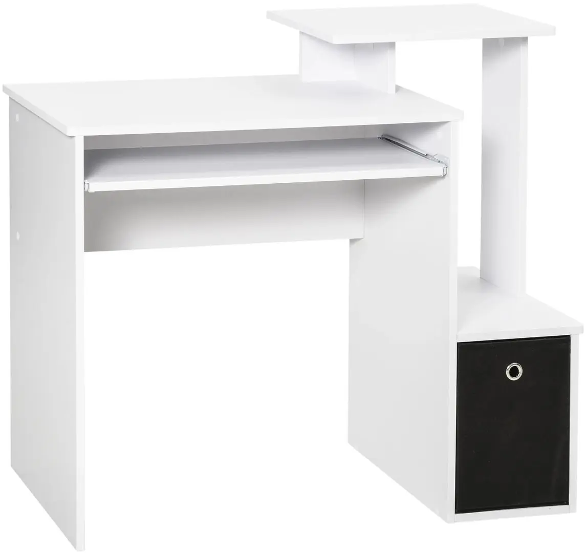 Masa de calculator Homcom 836-263WT 100x40x86 cm (White/Black)