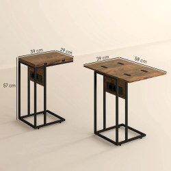 Masa pentru laptop Homcom 83B-227V90RB (Rustic Brown) Thumb