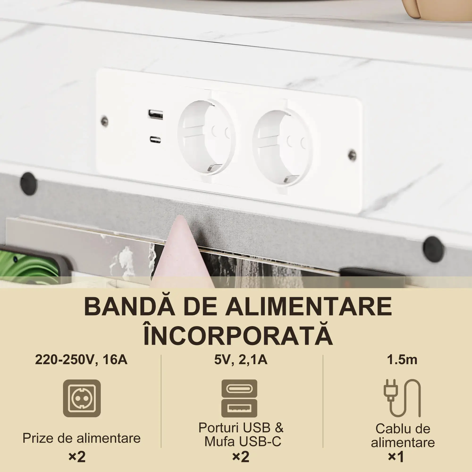 Masa pentru laptop Homcom 83B-320V90WT (White) - 9