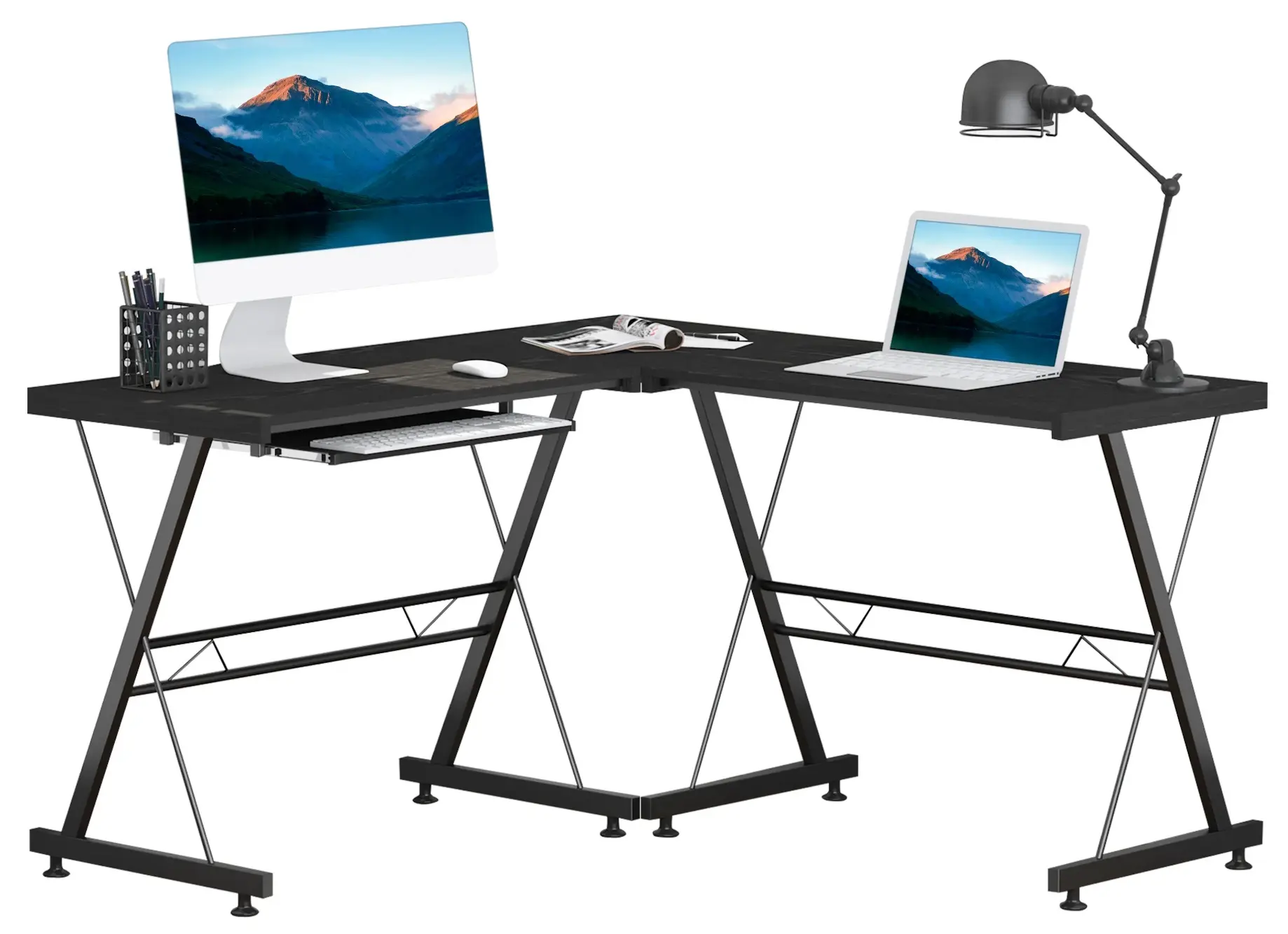 Стол компьютерный Homcom 836-124BK (Black) - 2